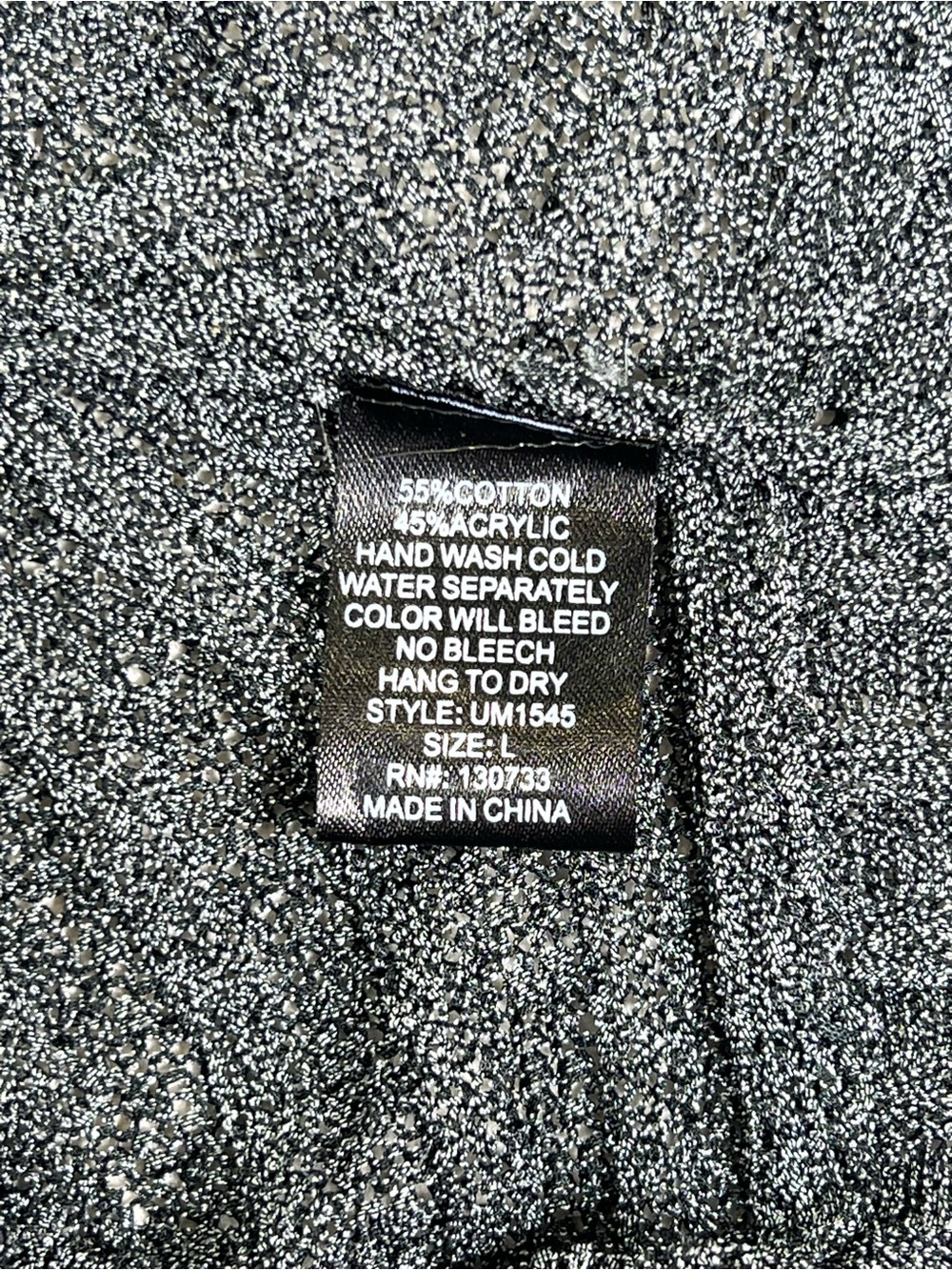 Umgee USA Women’s Size L Charcoal Gray Open Knit Batwing Sweater Top - Picture 6 of 9